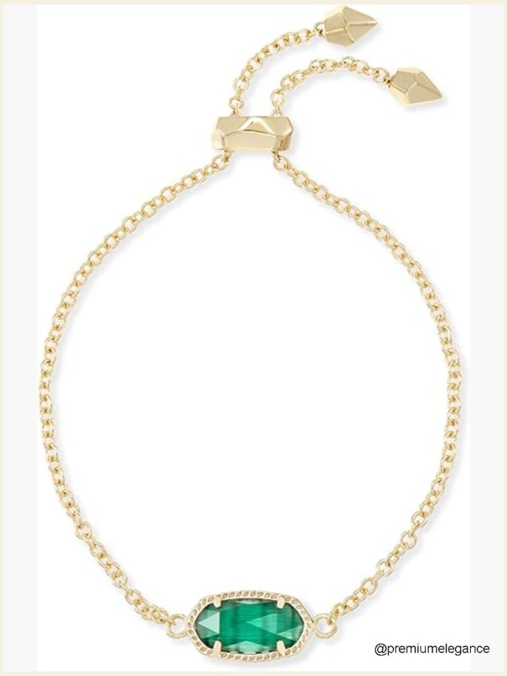 Adjustable Chain Bracelet, Gold-Plated Link Station Design